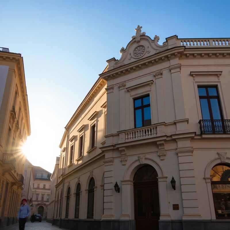 Klasická budova na Náměstí Svobody v Brně pod azurovou oblohou